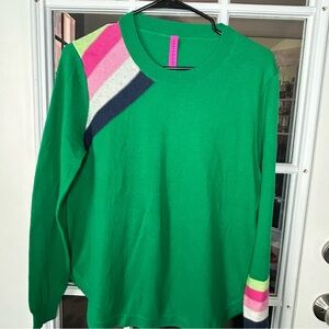 NWT Zaket & Plover Green Colorblock Sweater, Medium